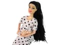 Miniatyrbild 3 av 5: Pregnant Baby Doll In White Dress