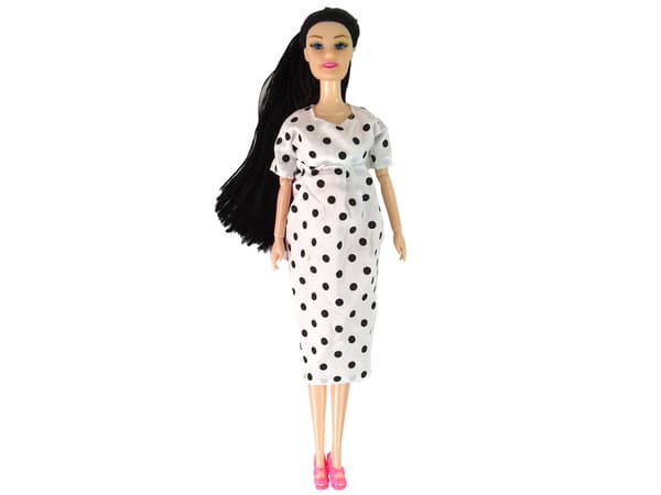 Pregnant Baby Doll In White Dress