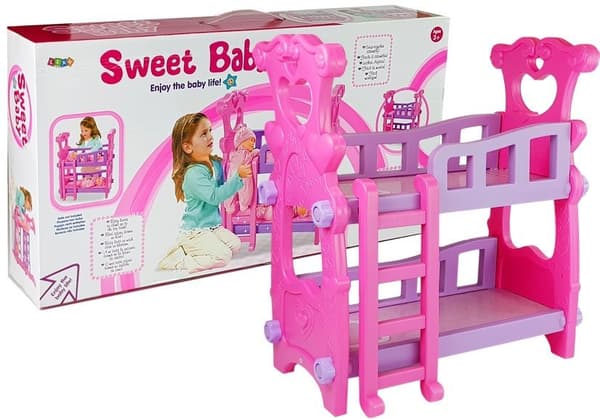 Pink Bunk Bed for Dolls