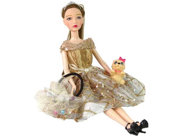 Doll For Children Emily With Dog Long Hair