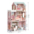 Miniatyrbillede 9 af 9: Dollhouse - 61x30x106 cm - træ - med møbler