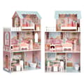 Miniatyrbillede 1 af 9: Dollhouse - 61x30x106 cm - træ - med møbler