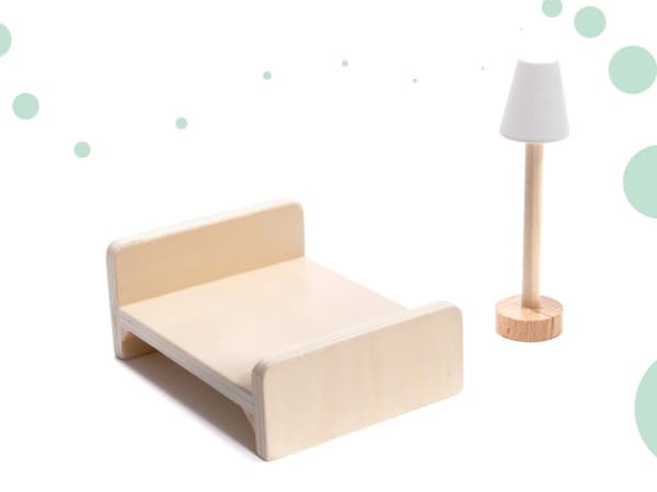 Puinen nukkekoti LULILO FLORO boho LED 78cm