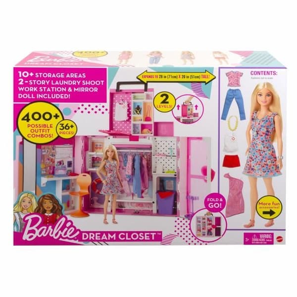Barbie®-docka och Deluxe dressingbox, över 60 cm, från 3 år HGX57