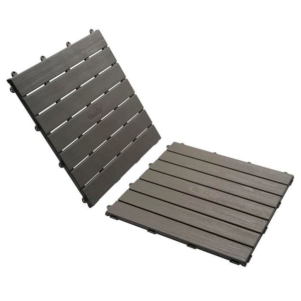 Smoby - Set med 6 plattor - Husgolv - Anti-UV - 45x45cm - Träeffekt - 100 % återvunnen plast - Tillverkad i Frankrike