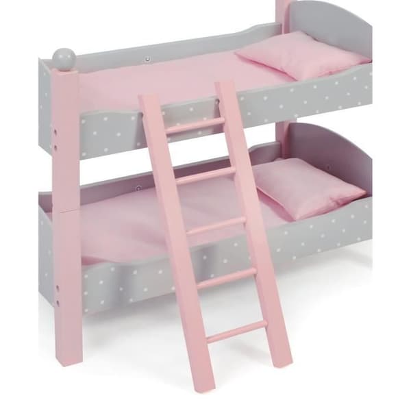 Kögesängar - Bayer Chic 2000 - Design Puntos Grey - Grå, Vit, Rosa - För dockor 48 cm