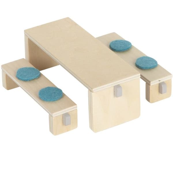 Dockhusmöbler - Liten fotsällskap - Kök - 11 stycken - Beige - Att montera själv