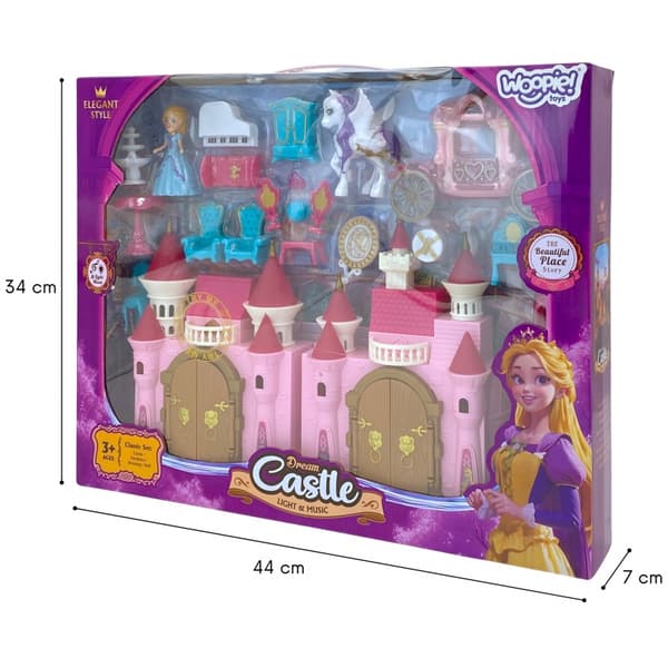 WOOPIE Interaktiv Magi Palats Set Prinsessa + Transport och Tillbehör