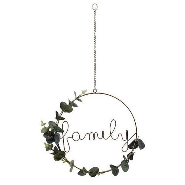 Dekorpanel - Familj - Guld - ø 31 cm