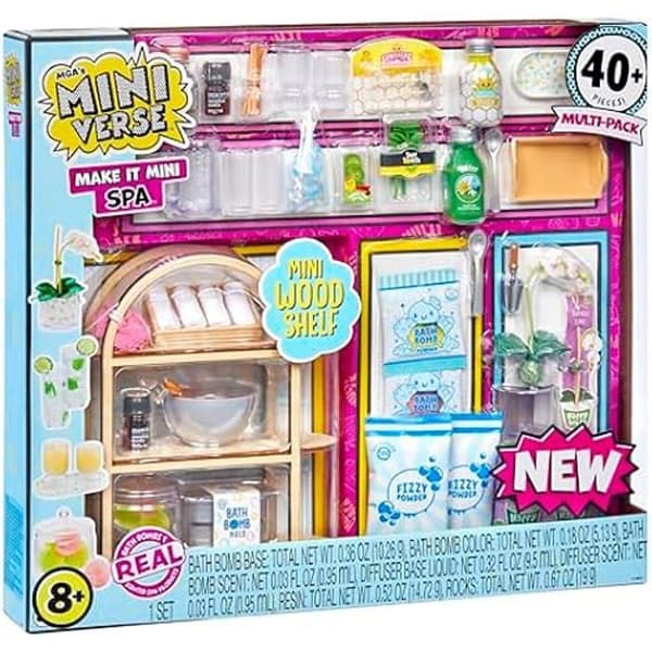 Mini Samlarobjekt - MGA'S MINIVERSE - Gör Det Mini Spa - 5 Figurer - 40 Delar - Funktionell