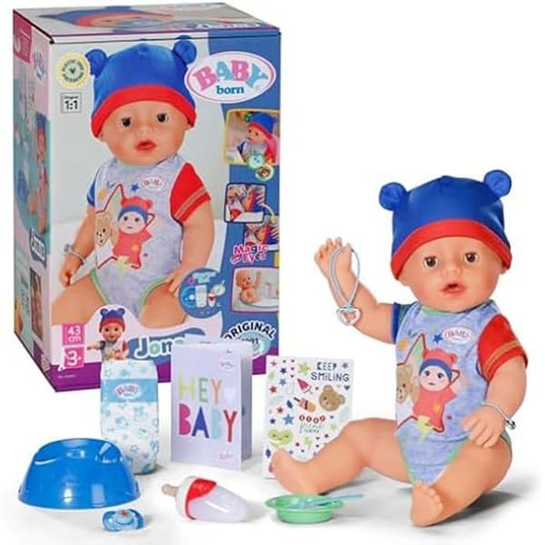 Docka - BABY BORN - Jonas - 10 Funktioner - 43 cm - Utan Batterier