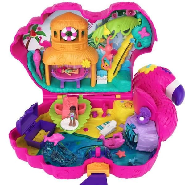 Polly Poket - Rosa flamingoöverraskningar - Minidocka - Från 4 år HGC41