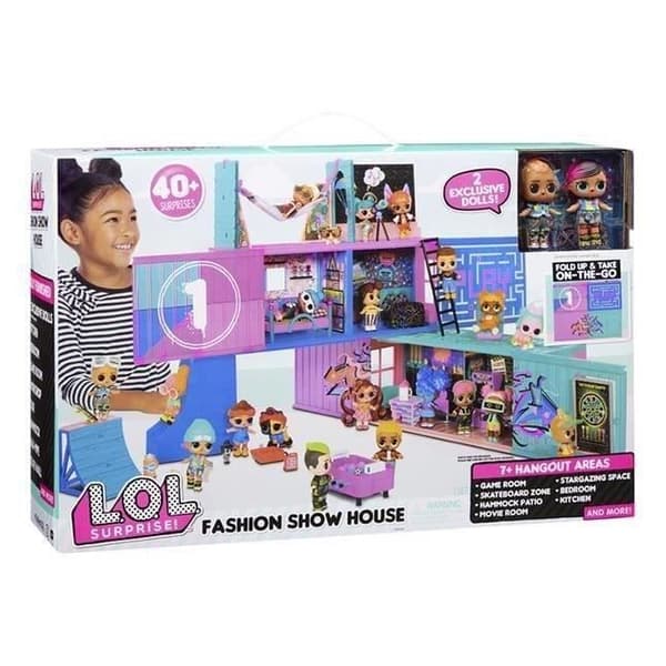LOL. Överraskning - Fashion Show House Dollhouse - Innehåller 1 flickdocka och 1 pojkedocka