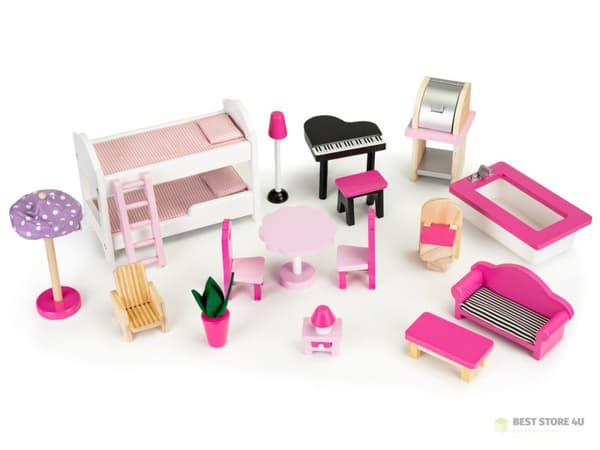 Trädockhus med XXL hissrutschkana ECOTOYS