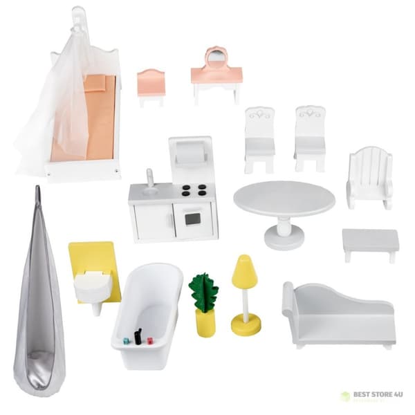Puinen nukkekoti XXL Powder Residence ECOTOYS