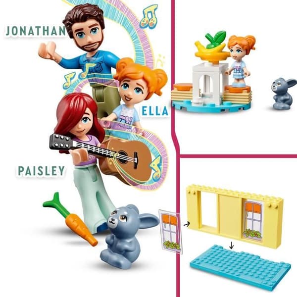 LEGO Friends 41724 Paisleys hus, leksak för barn 4 år, med tillbehör och minidockor