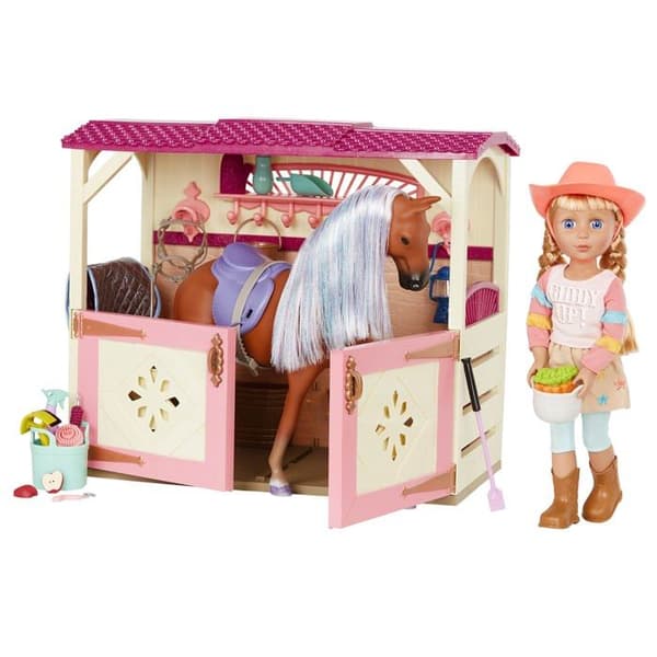 House - Glitter dockhus tillbehör för flickor - GG51117C1Z - GG Horse Barn, Morgan Horse - Floe Doll