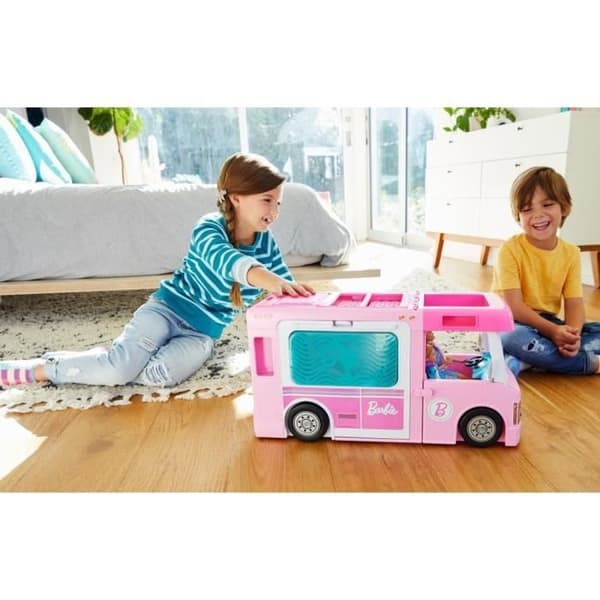 Barbie - 3-i-1 Dream Camper - 55 cm - Från 3 år - 50 Tillbehör