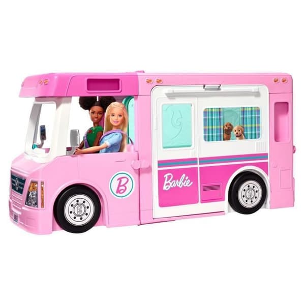 Barbie - 3-i-1 Dream Camper - 55 cm - Från 3 år - 50 Tillbehör