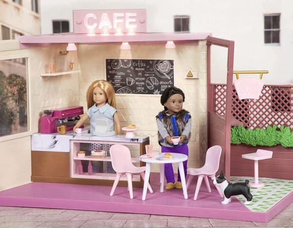 Hem - Lori dockhustillbehör - LO37097C1Z - Café för 15,24 cm dockor - Rosa