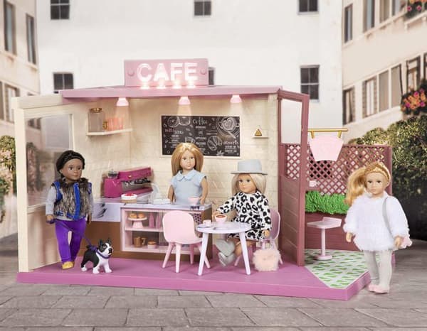 Hem - Lori dockhustillbehör - LO37097C1Z - Café för 15,24 cm dockor - Rosa