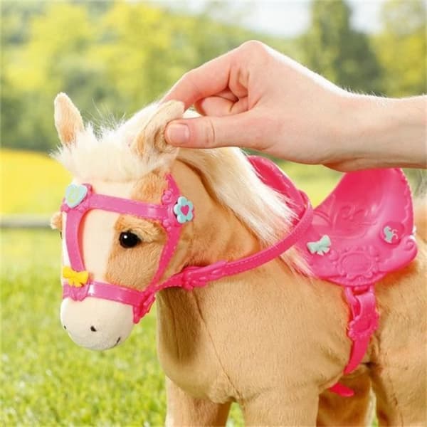 Uppstoppad häst - ZAPF CREATION - Baby born My Cute Horse - 36 och 43 cm - Rosa och Vit - Från 3 år