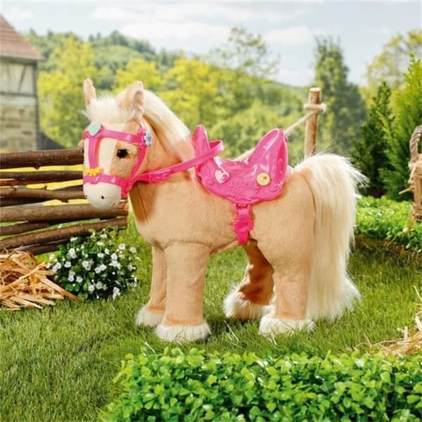 Uppstoppad häst - ZAPF CREATION - Baby born My Cute Horse - 36 och 43 cm - Rosa och Vit - Från 3 år