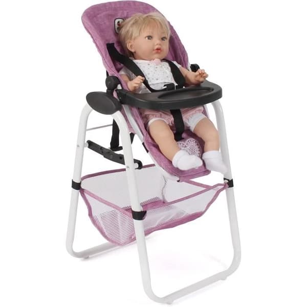 Bayer Chic 2000 655-62 Barnstol för dockor jean rosa