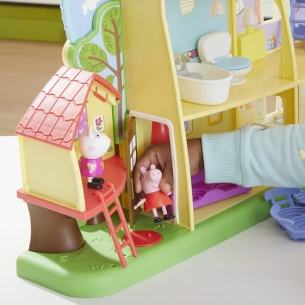 PEPPA PIG - Peppas äventyr - Peppas dag- och natthus - Förskoleleksak med fraser - ljud - ljus - från 3 år