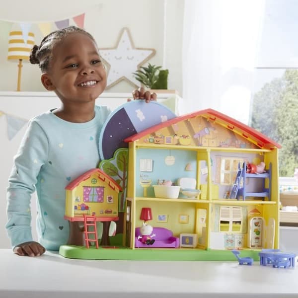 PEPPA PIG - Peppas äventyr - Peppas dag- och natthus - Förskoleleksak med fraser - ljud - ljus - från 3 år