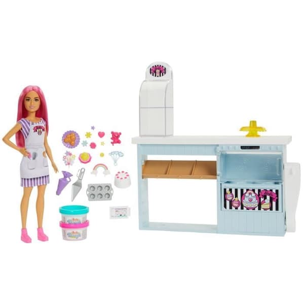 Pasticceria Barbie - MATTEL - HGB73 - Lekset med tillbehör - Vit