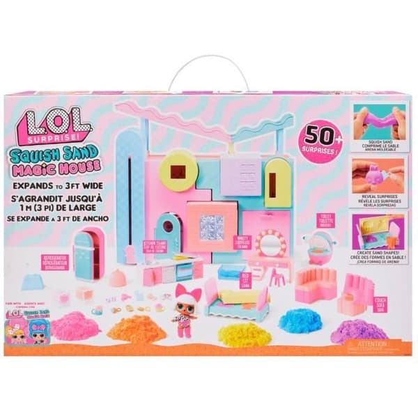 LOL Överraskning - Dockhus Squish Sand - Återanvändbar Magisk Sand - För 7,5 cm Dockor