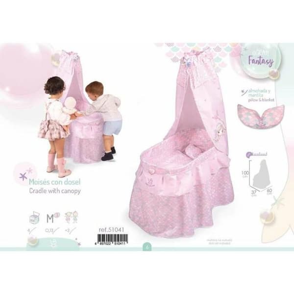 Hus - dockhustillbehör Från cuevas leksaker - 1 - MOISIS Ocean Fantasy Doll Bassinet DeCuevas Toys 504, Flerfärgad