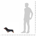 Miniatyrbilde 4 av 5: vidaXL Stående lekehund dachshund plysj svart XXL