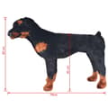 Pikkukuva 5 / 5: vidaXL Seisova pehmolelu rottweiler musta ja valkoinen XXL