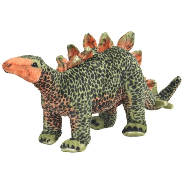 vidaXL Seisova leludinosaurus Stegosaurus XXL plyysi vihreä ja oranssi
