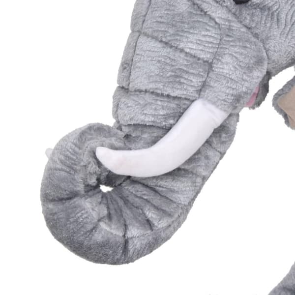 vidaXL stående tøjdyr elefant plysstof XXL grå