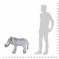 Miniatyrbillede 4 af 5: vidaXL stående tøjdyr elefant plysstof XXL grå