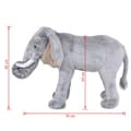 Miniatyrbillede 5 af 5: vidaXL stående tøjdyr elefant plysstof XXL grå