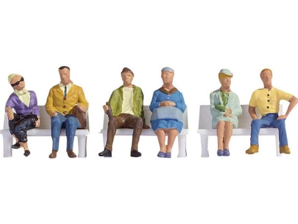NOCH Sitting People, N (1:160), Flerfarget