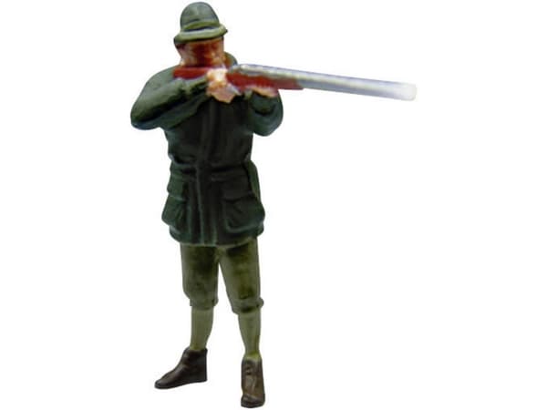 Viessmann H0 Hunter med pistol (simulerad mynningsblixt) Lackerad