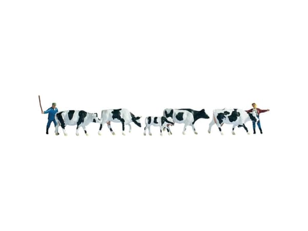 NOCH Drover and Cows, HO (1:87), Musta, Valkoinen