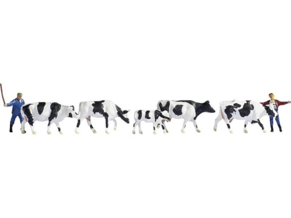 NOCH Drover and Cows, HO (1:87), Musta, Valkoinen