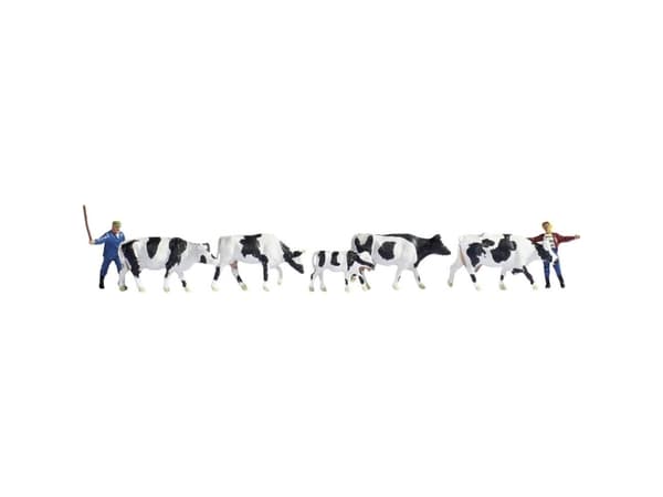 NOCH Drover and Cows, HO (1:87), Musta, Valkoinen