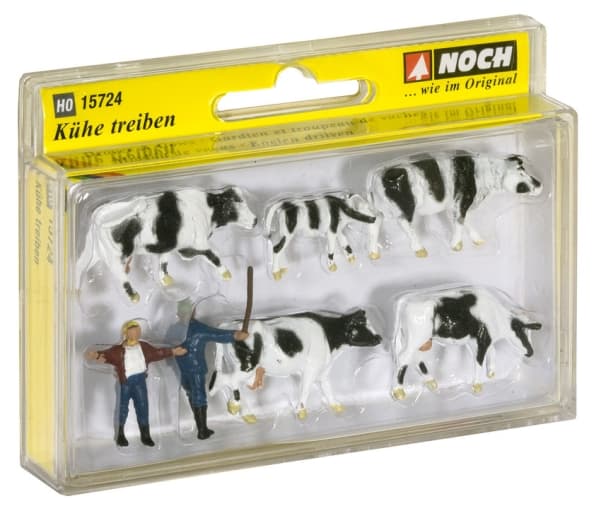 NOCH Drover and Cows, HO (1:87), Musta, Valkoinen
