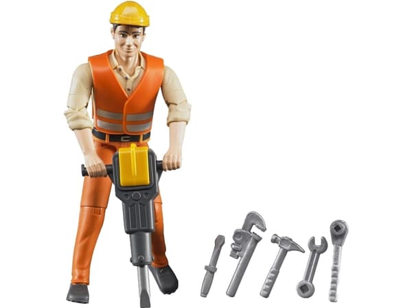 Bruder Construction worker with accessories toy