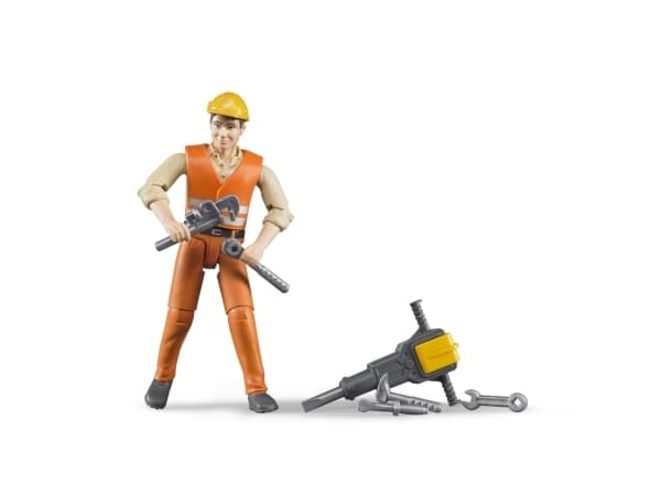 Bruder Construction worker with accessories toy