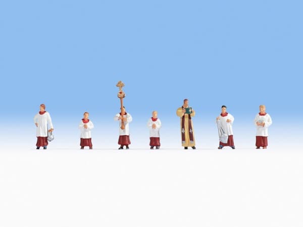 NOCH Priest and Altar Servers, HO (1:87), Punainen, Valkoinen Punainen, Valkoinen