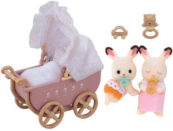 Sylvanian Families Chocolate Rabbit Twins Set