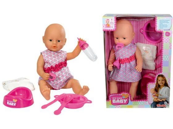 New Baby Born Baby med tilbehør, gummi